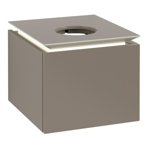 V&B Waschtischunterschrank Legato 45x38x50cm, WT m, m LED, Truffle Gr