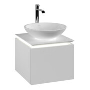 V&B Waschtischunterschrank Legato 45x38x50cm, WT m, m LED, wh. ma