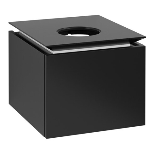 V&B Waschtischunterschrank Legato 45x38x50cm, WT mitt., Black Matt Lacquer