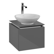 V&B Waschtischunterschrank Legato 45x38x50cm, WT mittig, Glossy Grey
