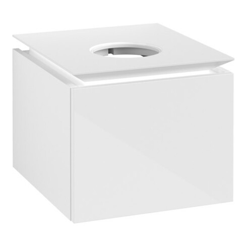 V&B Waschtischunterschrank Legato 45x38x50cm, WT mittig, Glossy White