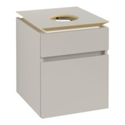 V&B Waschtischunterschrank Legato 45x55x50cm, Waschtisch mittig, Soft Grey