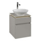 V&B Waschtischunterschrank Legato 45x55x50cm, Waschtisch mittig, Soft Grey-3