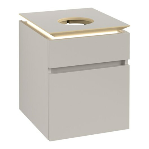 V&B Waschtischunterschrank Legato 45x55x50cm, WT m, m LED-Beleucht., so Gr