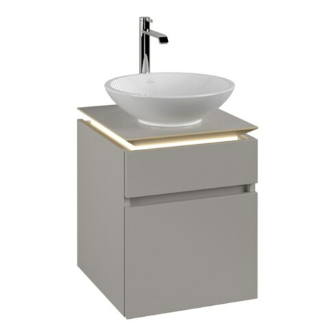 V&B Waschtischunterschrank Legato 45x55x50cm, WT m, m LED-Beleucht., so Gr