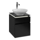 V&B Waschtischunterschrank Legato 45x55x50cm, WT m, m LED, bl ma Lac-1