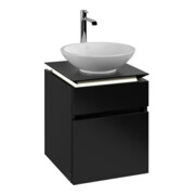 V&B Waschtischunterschrank Legato 45x55x50cm, WT m, m LED, bl ma Lac