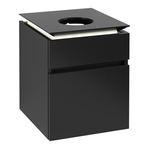 V&B Waschtischunterschrank Legato 45x55x50cm, WT m, m LED, bl ma Lac