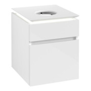 V&B Waschtischunterschrank Legato 45x55x50cm, WT m, m LED, glo wh.