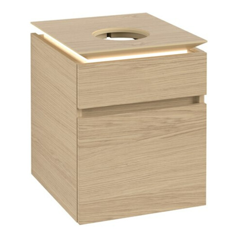 V&B Waschtischunterschrank Legato 45x55x50cm, WT m, m LED, Nord Oa