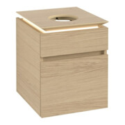 V&B Waschtischunterschrank Legato 45x55x50cm, WT m, m LED, Nord Oa