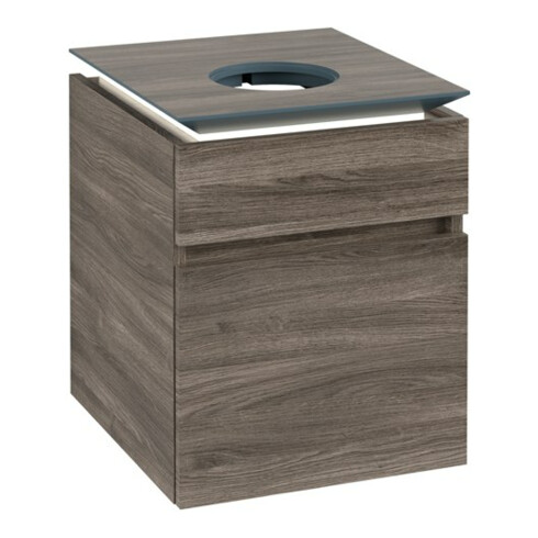 V&B Waschtischunterschrank Legato 45x55x50cm, WT m, m LED, st. Oa