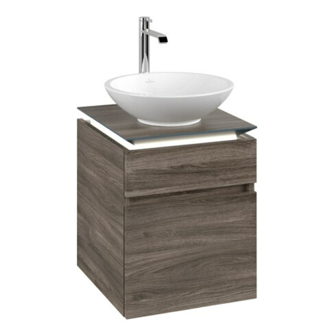 V&B Waschtischunterschrank Legato 45x55x50cm, WT m, m LED, st. Oa