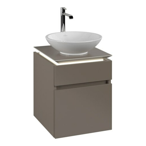 V&B Waschtischunterschrank Legato 45x55x50cm, WT m, m LED, Truffle Gr