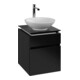 V&B Waschtischunterschrank Legato 45x55x50cm, WT mitt., Black Matt Lacquer-1