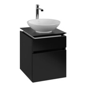 V&B Waschtischunterschrank Legato 45x55x50cm, WT mitt., Black Matt Lacquer