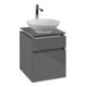 V&B Waschtischunterschrank Legato 45x55x50cm, WT mittig, Glossy Grey-3