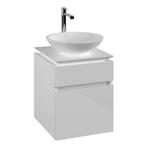 V&B Waschtischunterschrank Legato 45x55x50cm, WT mittig, Glossy White