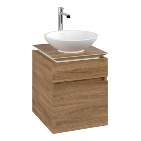 V&B Waschtischunterschrank Legato 45x55x50cm, WT mittig, Kansas Oak