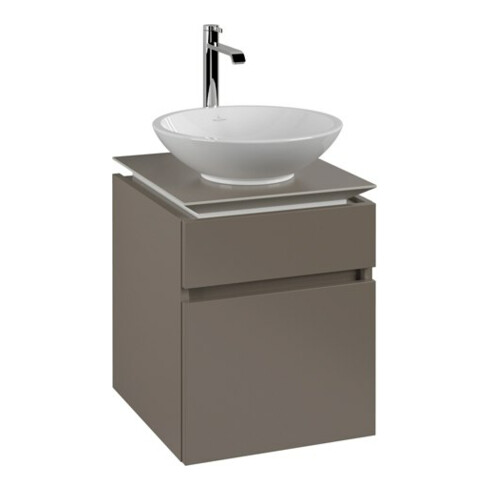V&B Waschtischunterschrank Legato 45x55x50cm, WT mittig, Truffle Grey