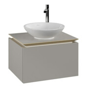 V&B Waschtischunterschrank Legato 60x38x50cm, Waschtisch mittig, Soft Grey
