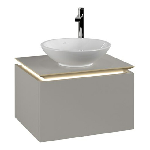 V&B Waschtischunterschrank Legato 60x38x50cm, WT m, m LED-Beleucht., so Gr
