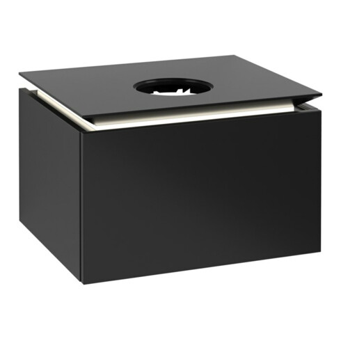V&B Waschtischunterschrank Legato 60x38x50cm, WT m, m LED, bl ma Lac