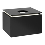 V&B Waschtischunterschrank Legato 60x38x50cm, WT m, m LED, bl ma Lac
