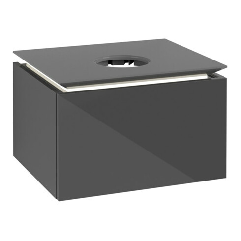 V&B Waschtischunterschrank Legato 60x38x50cm, WT m, m LED, glo Gr