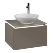 V&B Waschtischunterschrank Legato 60x38x50cm, WT m, m LED, Truffle Gr