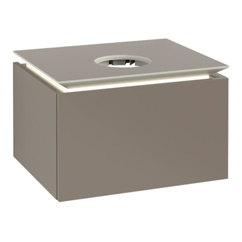 V&B Waschtischunterschrank Legato 60x38x50cm, WT m, m LED, Truffle Gr