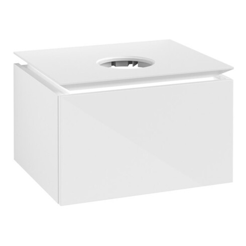 V&B Waschtischunterschrank Legato 60x38x50cm, WT mittig, Glossy White