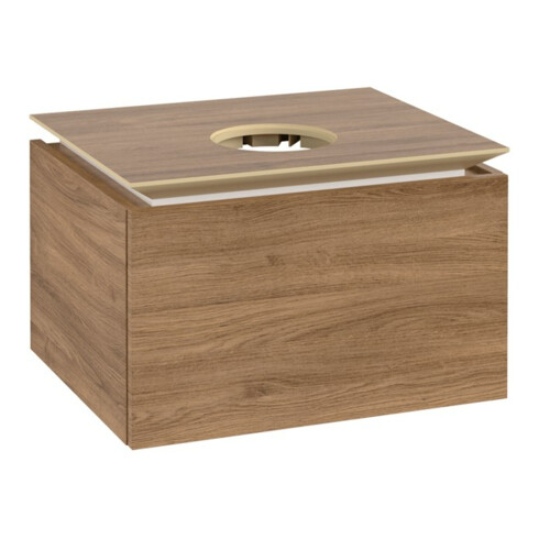 V&B Waschtischunterschrank Legato 60x38x50cm, WT mittig, Kansas Oak