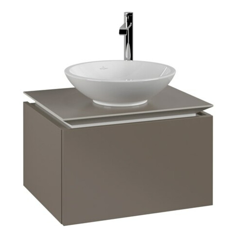 V&B Waschtischunterschrank Legato 60x38x50cm, WT mittig, Truffle Grey