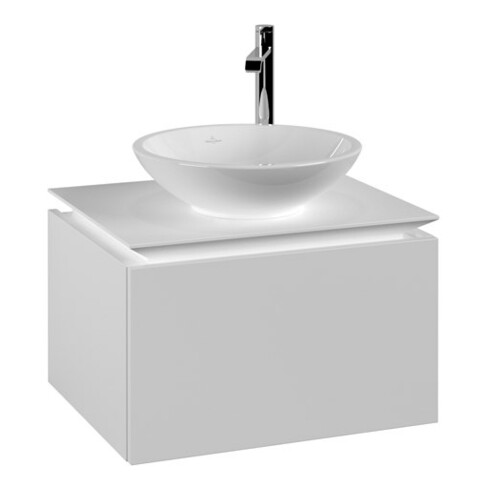 V&B Waschtischunterschrank Legato 60x38x50cm, WT mittig, White Matt
