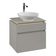 V&B Waschtischunterschrank Legato 60x55x50cm, Waschtisch mittig, Soft Grey