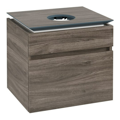 V&B Waschtischunterschrank Legato 60x55x50cm, Waschtisch mittig, Stone Oak