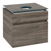 V&B Waschtischunterschrank Legato 60x55x50cm, Waschtisch mittig, Stone Oak