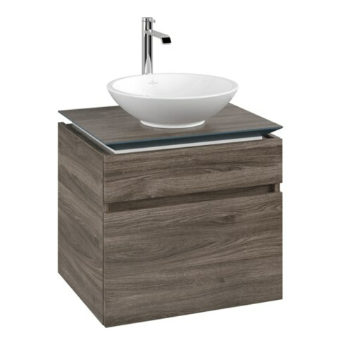 V&B Waschtischunterschrank Legato 60x55x50cm, Waschtisch mittig, Stone Oak