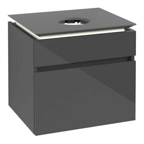 V&B Waschtischunterschrank Legato 60x55x50cm, WT m, m LED, glo Gr