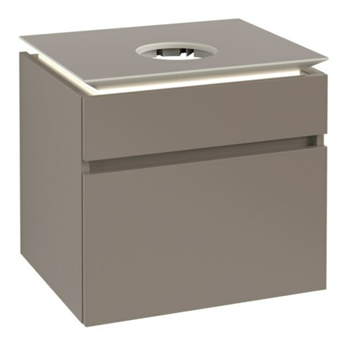 V&B Waschtischunterschrank Legato 60x55x50cm, WT m, m LED, Truffle Gr
