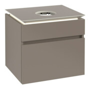 V&B Waschtischunterschrank Legato 60x55x50cm, WT m, m LED, Truffle Gr