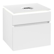 V&B Waschtischunterschrank Legato 60x55x50cm, WT m, m LED, wh. ma