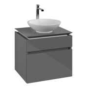 V&B Waschtischunterschrank Legato 60x55x50cm, WT mittig, Glossy Grey