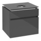 V&B Waschtischunterschrank Legato 60x55x50cm, WT mittig, Glossy Grey-3
