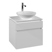 V&B Waschtischunterschrank Legato 60x55x50cm, WT mittig, Glossy White
