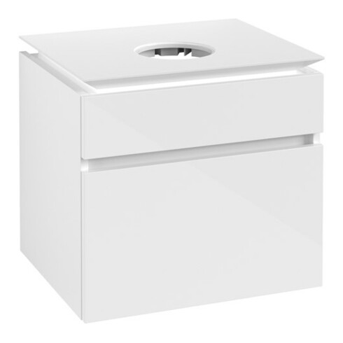 V&B Waschtischunterschrank Legato 60x55x50cm, WT mittig, Glossy White