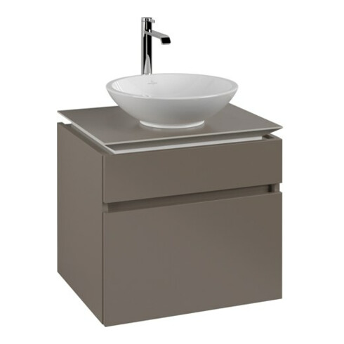 V&B Waschtischunterschrank Legato 60x55x50cm, WT mittig, Truffle Grey