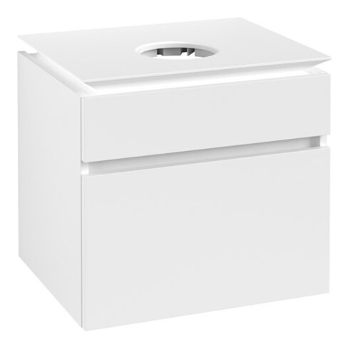 V&B Waschtischunterschrank Legato 60x55x50cm, WT mittig, White Matt