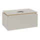 V&B Waschtischunterschrank Legato 80x38x50cm, Waschtisch mittig, Soft Grey-3
